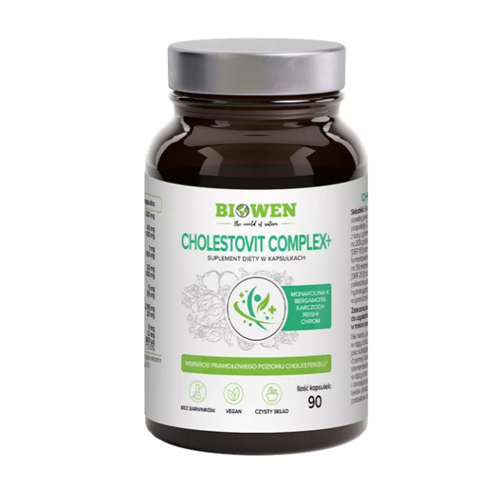Kapsułki na Prawidłowy Poziom Cholesterolu Cholestovit Complex+ 90szt. | BIOWEN - Ekochatka