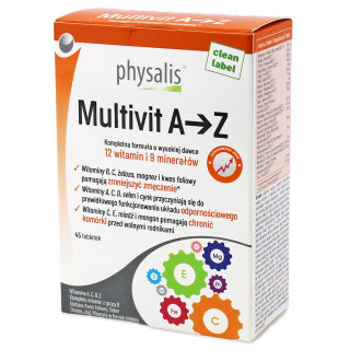 Multiwitamina (Multivit A z) 45 Tabletek | PHYSALIS - Ekochatka