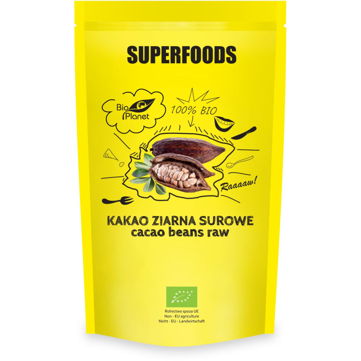 Kakao Ziarna Surowe BIO 200g | BIO PLANET - Ekochatka