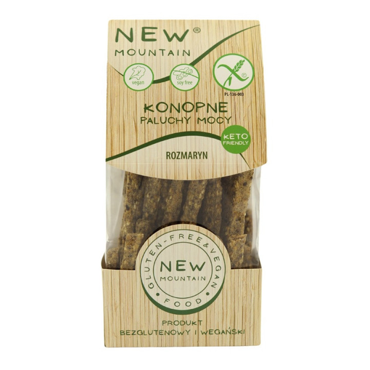 Paluchy Mocy Konopne z Rozmarynem Bezglutenowe 200g | NEW MOUNTAIN - Ekochatka