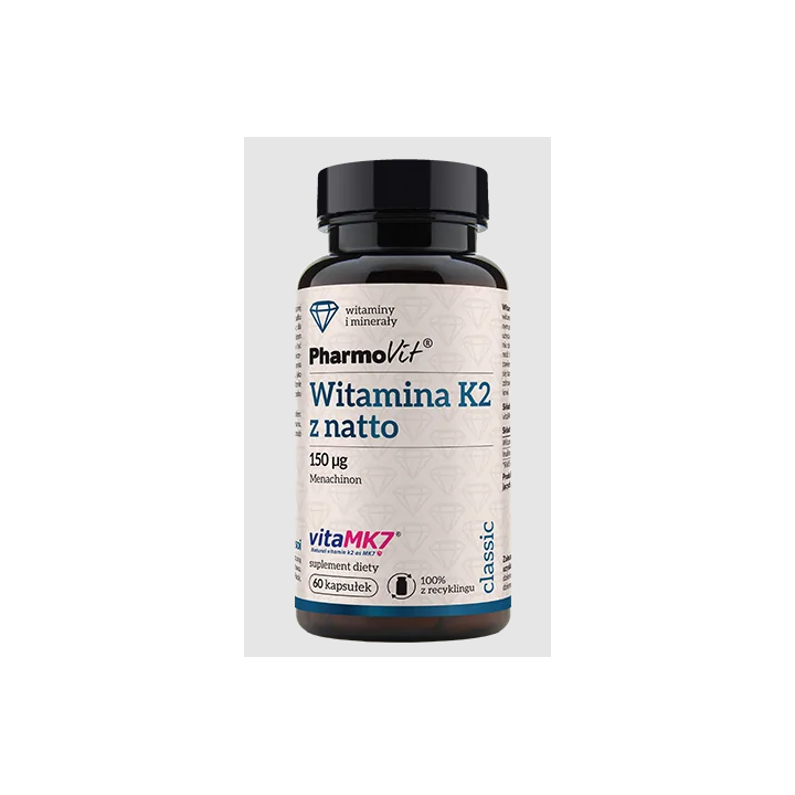 Witamina K2 (150 Μg) Bezglutenowa 60 Kapsułek | PHARMOVIT - Ekochatka