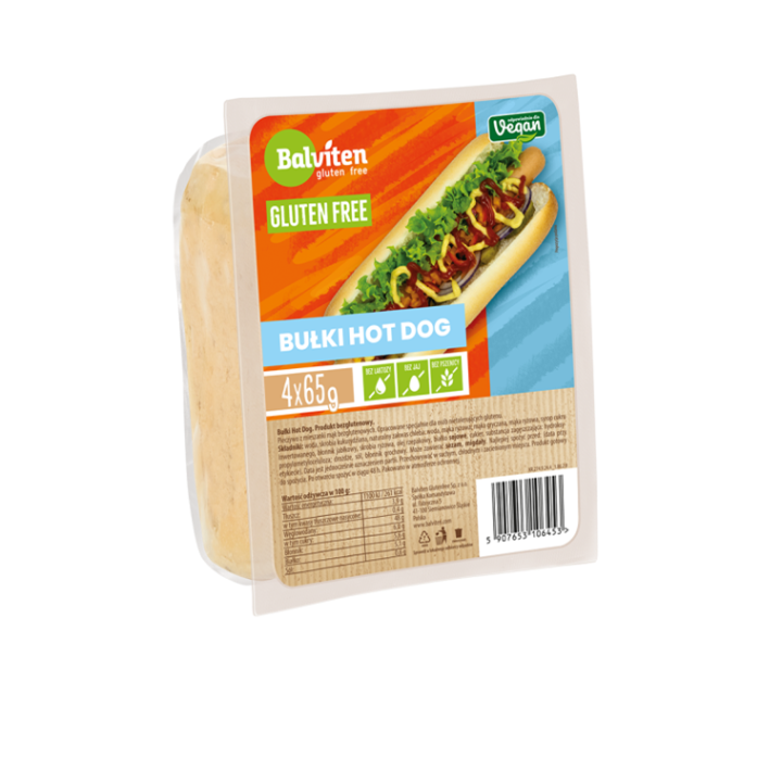 Bułki do Hot Dogów Bezglutenowe (4szt.) 260g | BALVITEN - Ekochatka