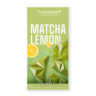 Tabliczka Kakaowa Herbata Matcha Cytryna Bezglutenowa BIO 60g | BENJAMISSIMO - Ekochatka