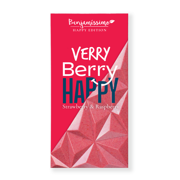 Tabliczka Kakaowa Truskawka Malina Bezglutenowa BIO 60g | BENJAMISSIMO - Ekochatka