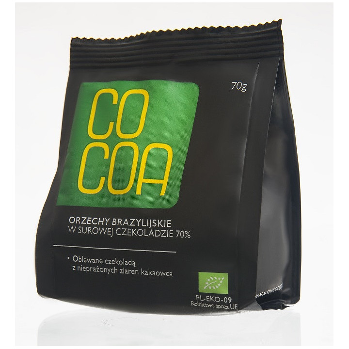 Orzechy Brazylijskie w Czekoladzie Surowej BIO 70g | COCOA - Ekochatka