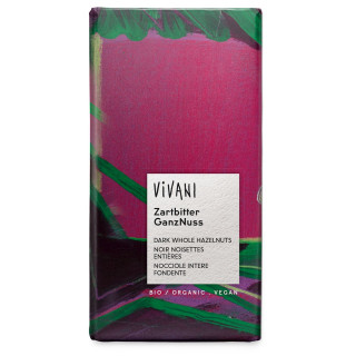 Czekolada Gorzka z Całymi Orzechami Laskowymi BIO 100g | VIVANI - Ekochatka