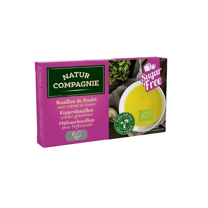 Bulion Kostki Drobiowe bez Dodatku Cukrów i Drożdży BIO (8x10g) 80g | NATUR COMPAGNIE - Ekochatka