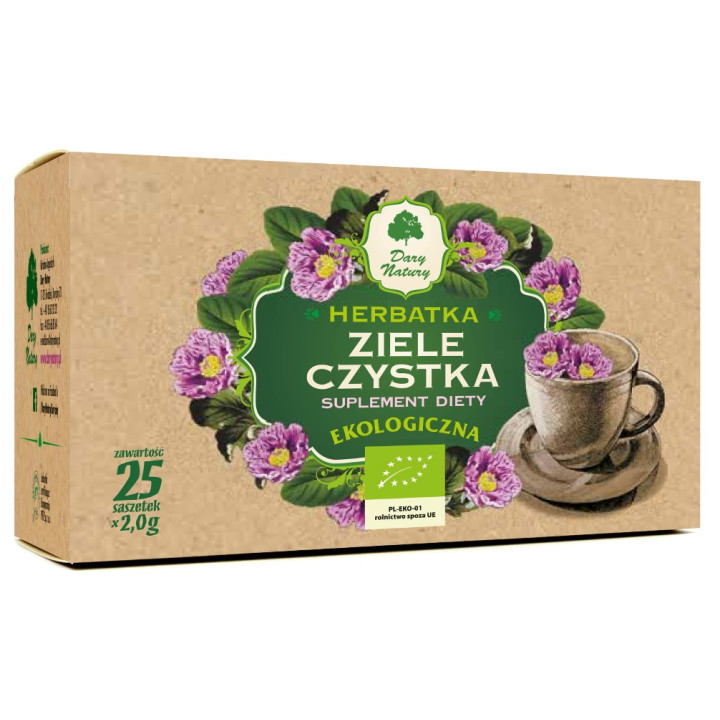 Herbatka Ziele Czystka BIO (25x2g) 50g | DARY NATURY - herbatki - Ekochatka