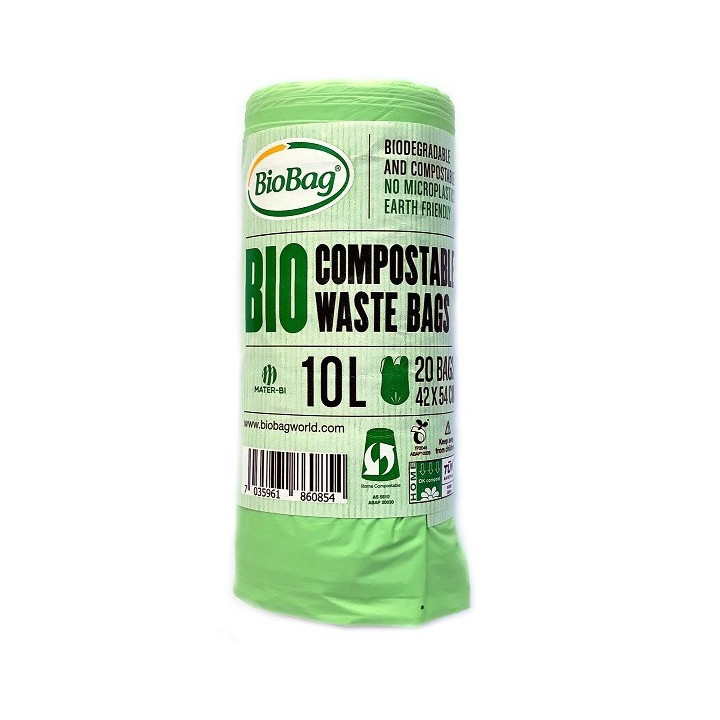 Worki na Odpady BIO i Zmieszane 10l 20szt. (Kompostowalne i Biodegrado | BIOBAG - Ekochatka