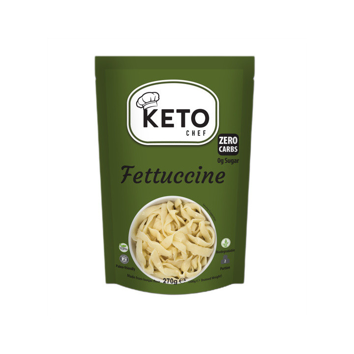 Makaron (Konjac) Fettuccine Bezglutenowy BIO 270g (200g) | KETO CHEF - Ekochatka