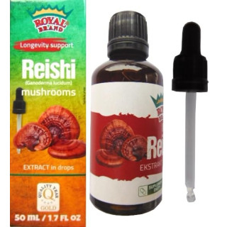Grzyby Reishi Ekstrakt w Kroplach 50ml | ROYAL BRAND - Ekochatka