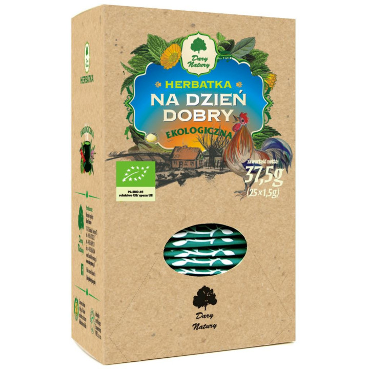 Herbatka na Dzień Dobry BIO (25x1,5g) 37,5g | DARY NATURY - herbatki - Ekochatka
