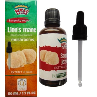 Grzyby Soplówka Jeżowata (Lion's Mane) Ekstrakt w Kroplach 50ml | ROYAL BRAND - Ekochatka