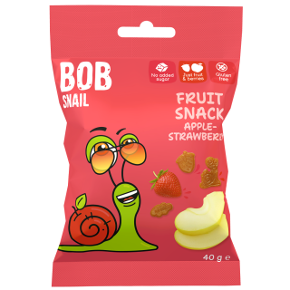 Żelki Jabłko Truskawka bez Żelatyny Bezglutenowe 40g | BOB SNAIL - Ekochatka