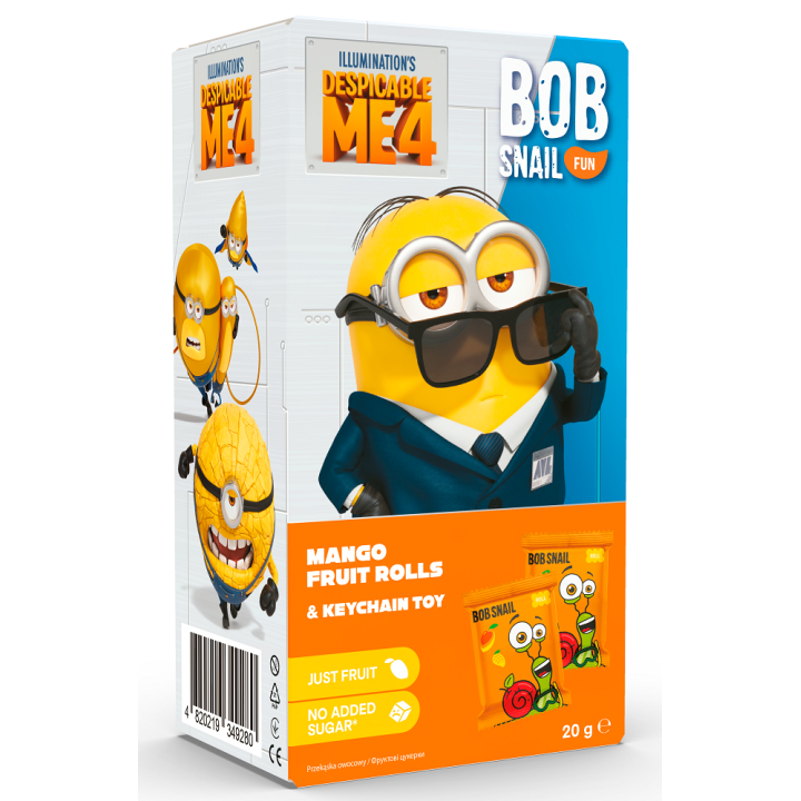 Przekąska Eat & Play Mango z Brelokiem Minionki Bezglutenowa 20g | BOB SNAIL - Ekochatka