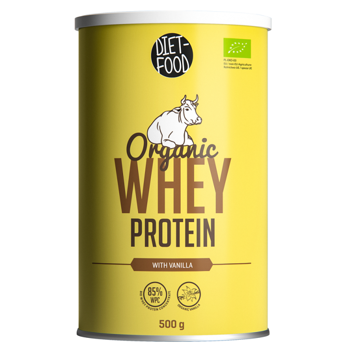 Białko Serwatkowe o Smaku Waniliowym (Koncentrat Wpc 85) BIO 500g | DIET-FOOD - Ekochatka
