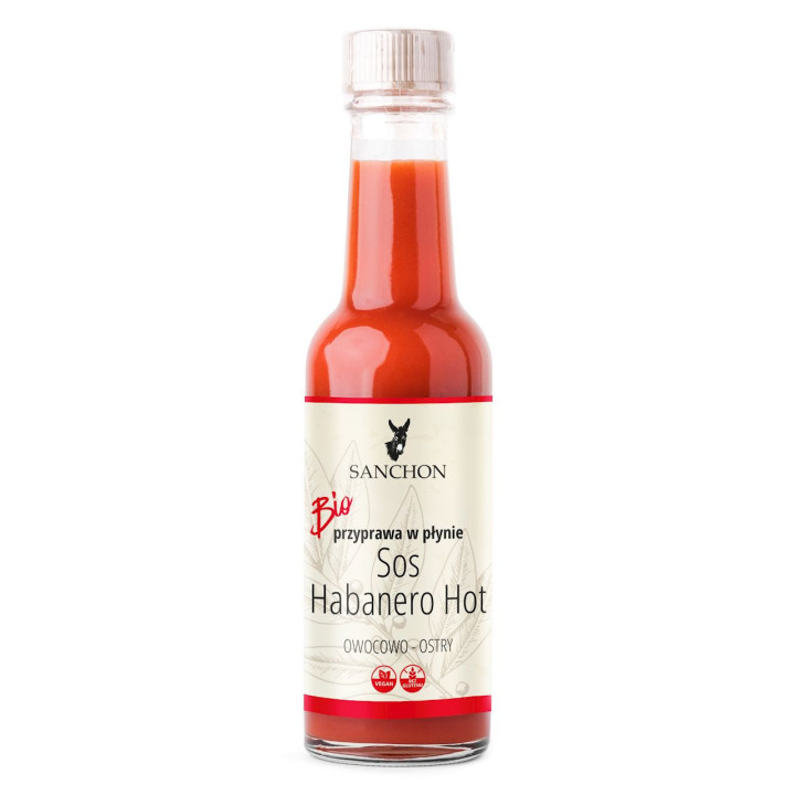 Przyprawa Wegańska w Płynie Habanero Hot Bezglutenowa BIO 140ml | SANCHON - Ekochatka