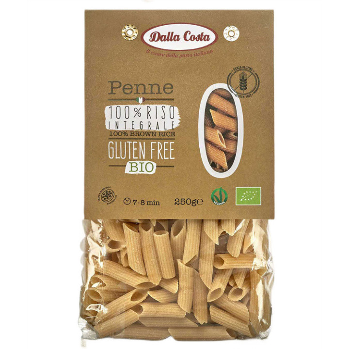 Makaron (Ryżowy Razowy) Penne Bezglutenowy BIO 250g | DALLA COSTA - Ekochatka