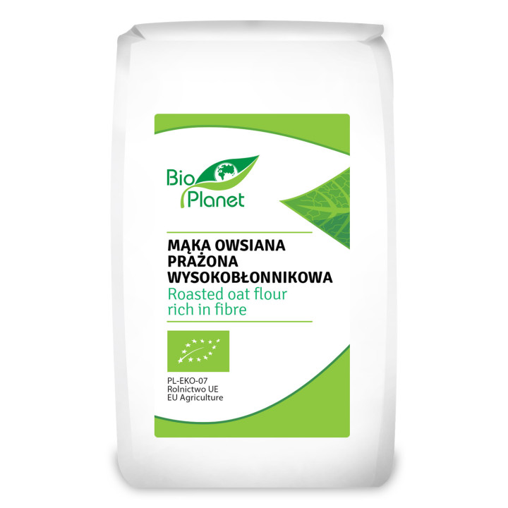 Mąka Owsiana Prażona Wysokobłonnikowa BIO 300g | BIO PLANET - Ekochatka