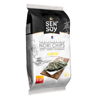 Chipsy Nori Klasyczne Bezglutenowe 4,5g | SEN SOY - Ekochatka