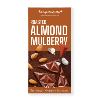 Czekolada Migdały Morwa Bezglutenowa BIO 60g | BENJAMISSIMO - Ekochatka