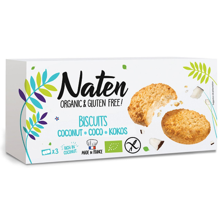 Ciastka Kokosowe Bezglutenowe BIO 150g | NATEN - Ekochatka