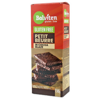 Herbatniki Maślane Petit Beurre w Polewie Kakaowej Bezglutenowe 130g | BALVITEN - Ekochatka