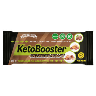 Baton Orzechowy Keto Booster Bezglutenowy 40g | ZMIANY ZMIANY - Ekochatka