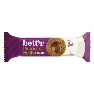 Kulki Daktylowe z Nadzieniem Pistacjowym Bezglutenowe BIO (3x15g) 45g | BETT'R - Ekochatka