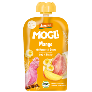 Mus Banan Guawa Mango bez Dodatku Cukrów od 1 Roku DEMETER BIO 100g | MOGLI - Ekochatka