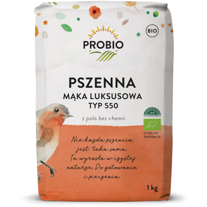 Mąka Pszenna Luksusowa Typ 550 BIO 1kg | PROBIO - Ekochatka