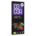 Czekolada Surowa Wiśnia - Acai BIO 40 g - Cocoa