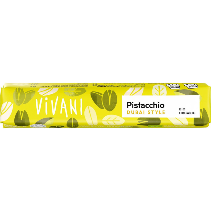 Baton Pistacjowy w Stylu Dubajskim BIO 40g | VIVANI - Ekochatka