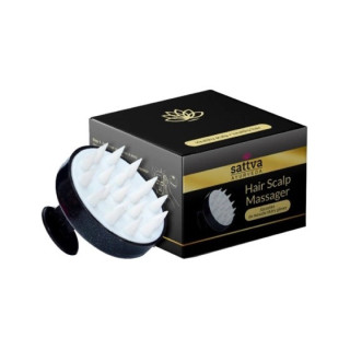 Szczotka do Masażu Skóry Głowy Czarna | SATTVA - Ekochatka