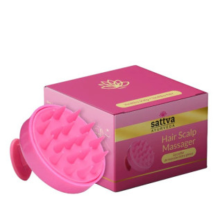 Szczotka do Masażu Skóry Głowy Różowa | SATTVA - Ekochatka