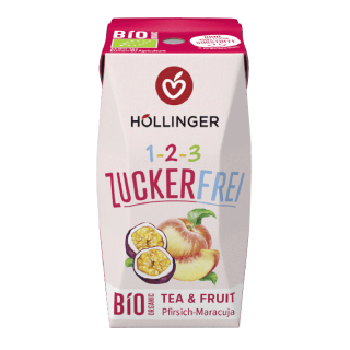 Napój o Smaku Brzoskwinia Marakuja bez Cukru BIO 200ml | HOLLINGER - Ekochatka