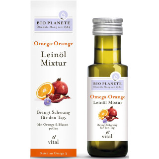 Omega Orange Mieszanka z Olejem Lnianym (Pyłek Kwiatowy, Pomarańcza) B | BIO PLANETE - Ekochatka