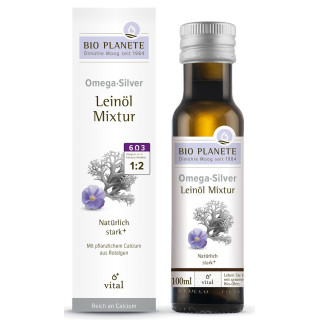Omega Silver Mieszanka z Olejem Lnianym (Algi Morskie) BIO 100ml | BIO PLANETE - Ekochatka