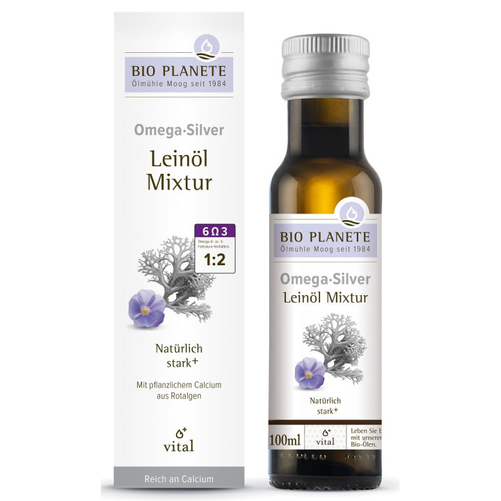 Omega Silver Mieszanka z Olejem Lnianym (Algi Morskie) BIO 100ml | BIO PLANETE - Ekochatka