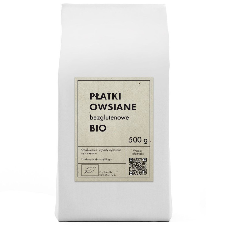 Płatki Owsiane Bezglutenowe BIO 500g | THE PLANET - Ekochatka
