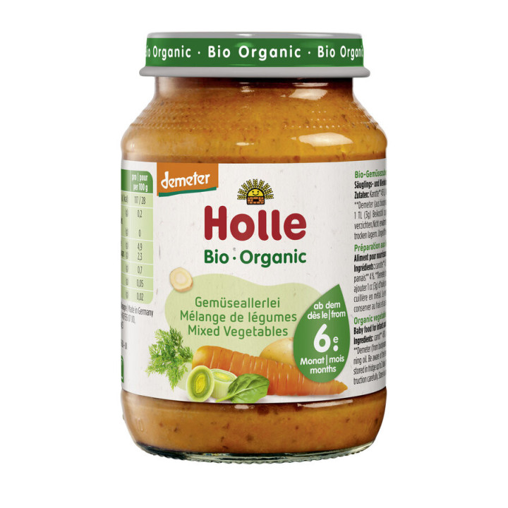 Przecier Warzywny bez Dodatku Cukrów Bezglutenowy od 6 Miesiąca DEMETE | HOLLE - Ekochatka