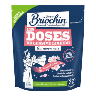 Kapsułki do Prania Uniwersalne Kwiatowe na Bazie Szarego Mydła (22szt. | BRIOCHIN - Ekochatka