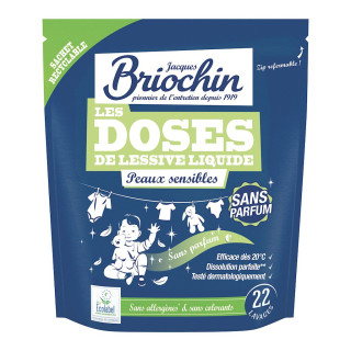 Kapsułki do Prania Bezzapachowe dla Skóry Wrażliwej (22szt.) | BRIOCHIN - Ekochatka