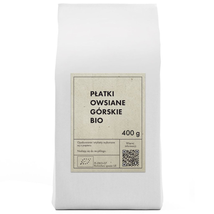 Płatki Owsiane Górskie BIO 400g | THE PLANET - Ekochatka
