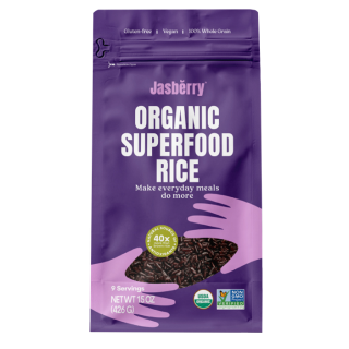 Ryż Express Jasberry Pełnoziarnisty Bezglutenowy BIO 200g | JASBERRY - Ekochatka