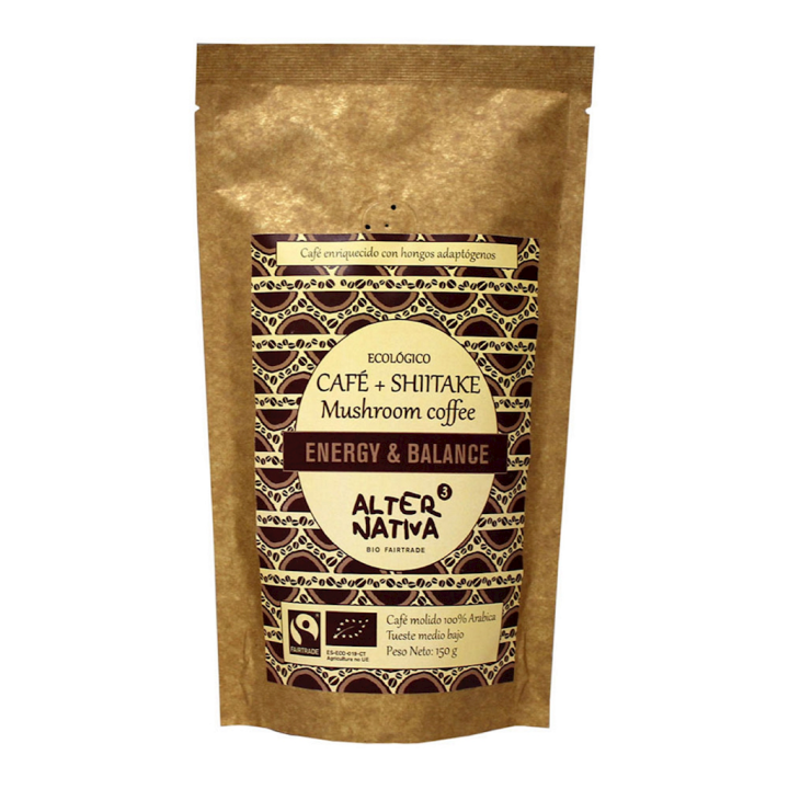 Kawa Mielona Arabica z Shiitake Fair Trade Bezglutenowa BIO 150g | ALTERNATIVA3 - Ekochatka