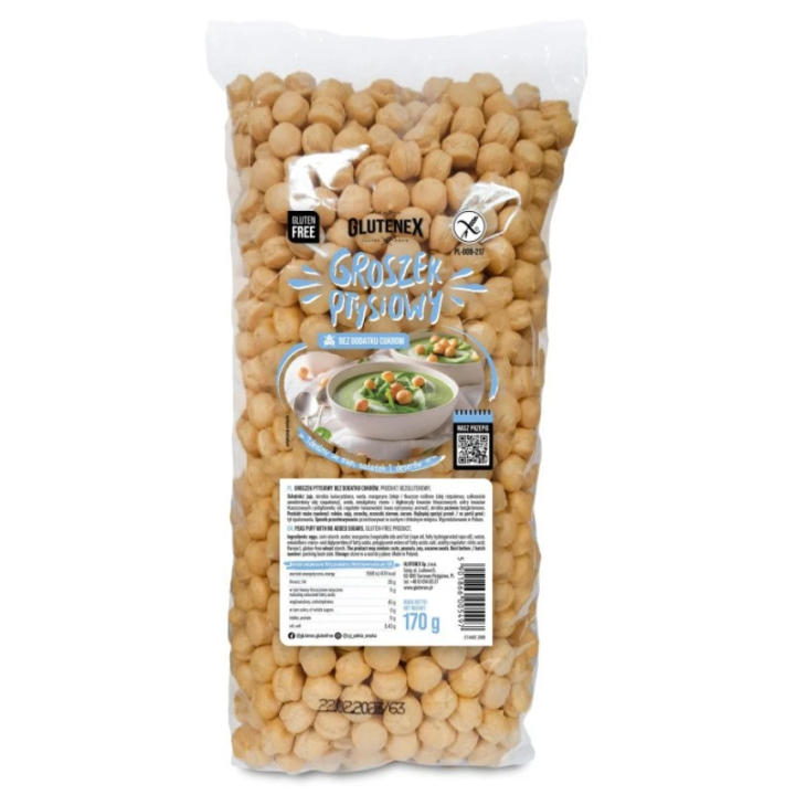 Groszek Ptysiowy bez Dodatku Cukrów Bezglutenowy 170g | GLUTENEX - Ekochatka