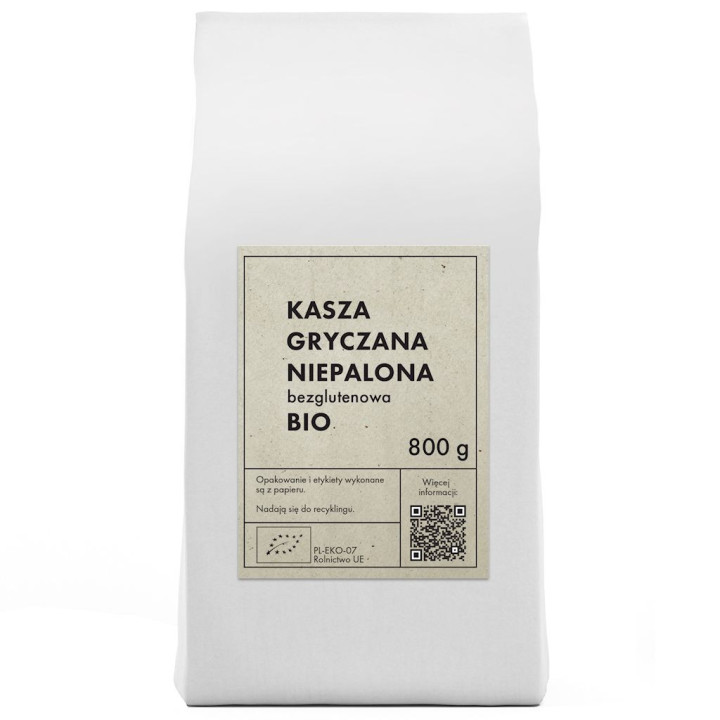 Kasza Gryczana Niepalona Bezglutenowa BIO 800g | THE PLANET - Ekochatka