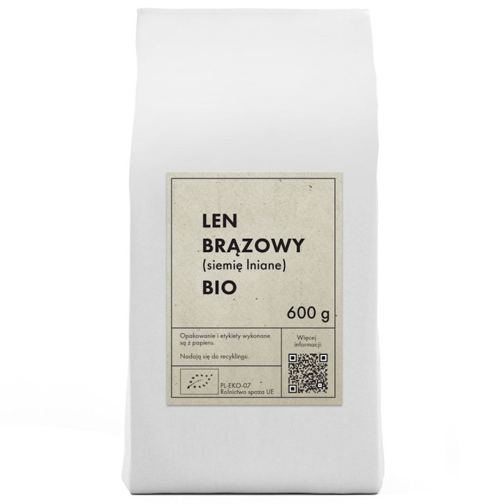 Len Brązowy (Siemię Lniane) BIO 600g | THE PLANET - Ekochatka