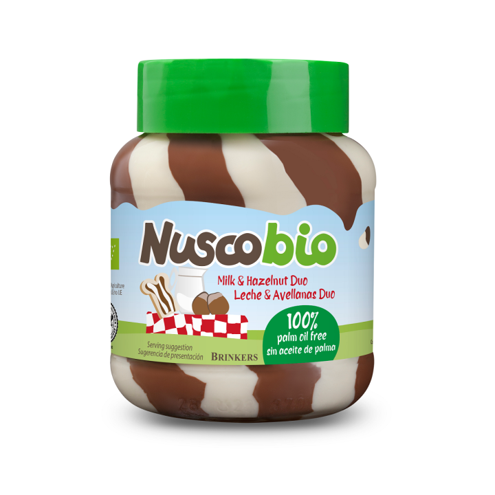 Krem Duo Orzechowo Kakaowo Mleczny BIO 400g | NUSCOBIO - Ekochatka